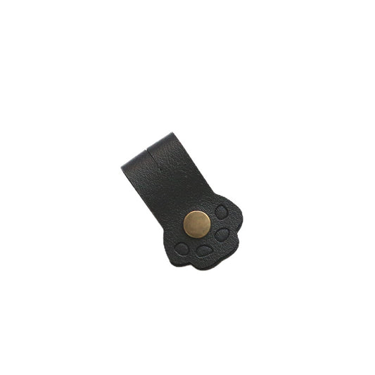 Black Paw-Shaped Snap Cable Organizer